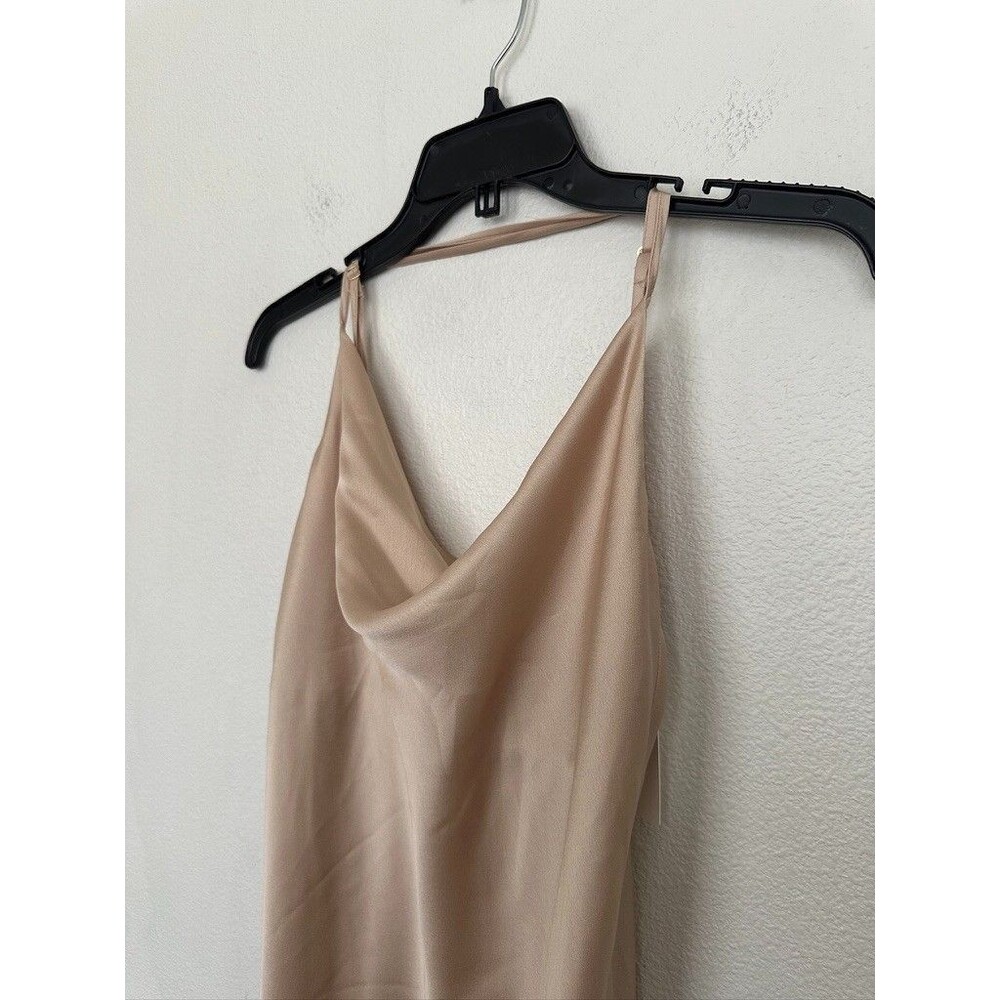 NWT Show Me Your Mumu Tuscany Satin Cowl Neck Slip Dress Champagne Women's Small - Picture 5 of 13